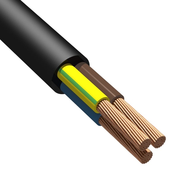 Провод соединительный ККЗ ПВС 3х2,5 гибкий черный ГОСТ 7399