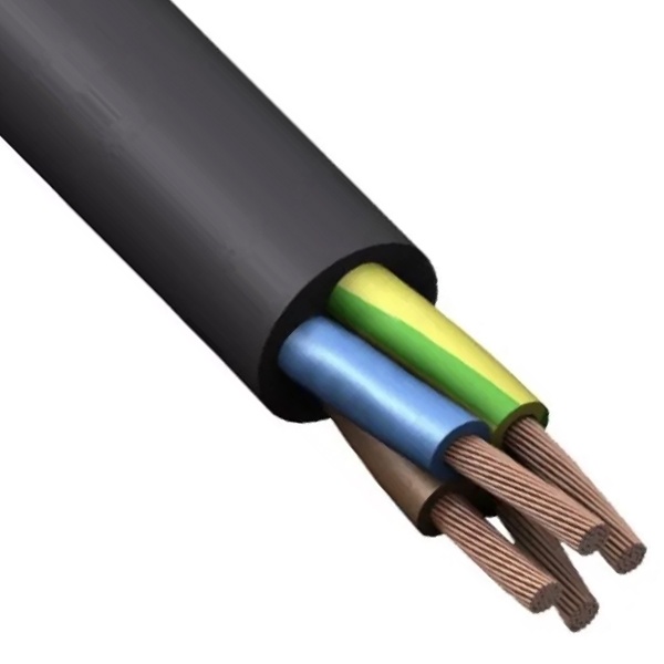 Провод соединительный ККЗ ПВС 4х0,75 гибкий черный ГОСТ 7399