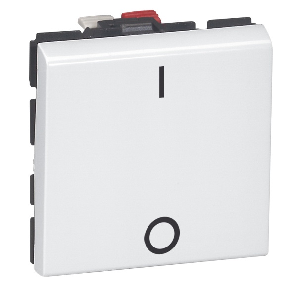 Выключатель двухполюсный Legrand Mosaic -2М белый New