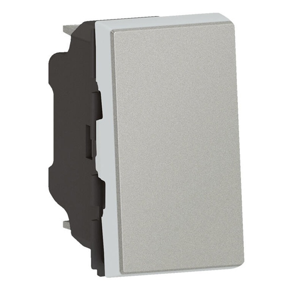 Переключатель Legrand Mosaic -1М алюминий New