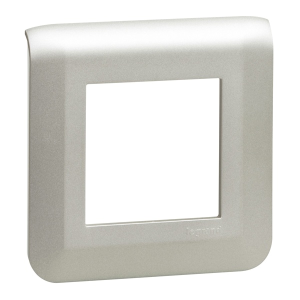 Рамка Legrand Mosaic 2 модуля алюминий New