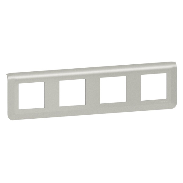 Рамка Legrand Mosaic 4х2 модуля алюминий New