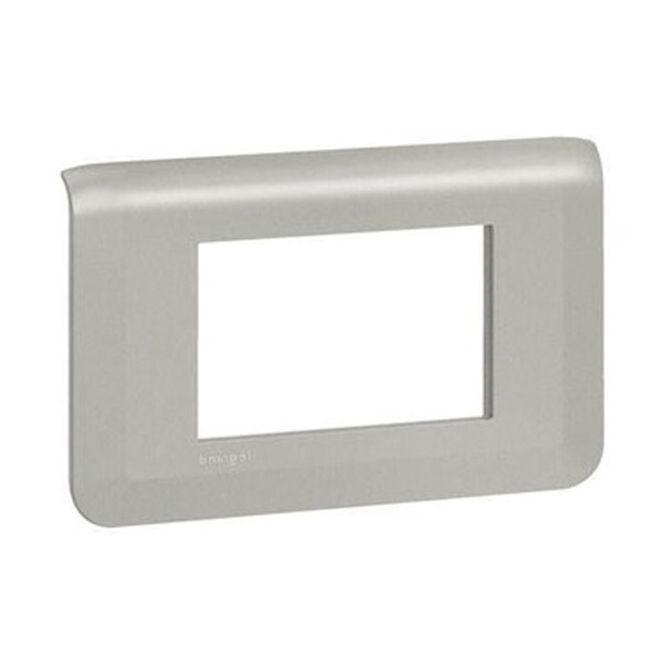 Рамка Legrand Mosaic 3 модуля алюминий New