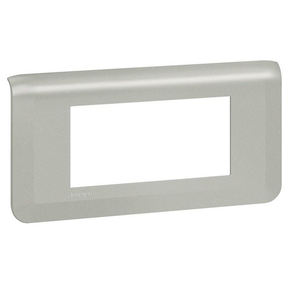 Рамка Legrand Mosaic 4 модуля алюминий New