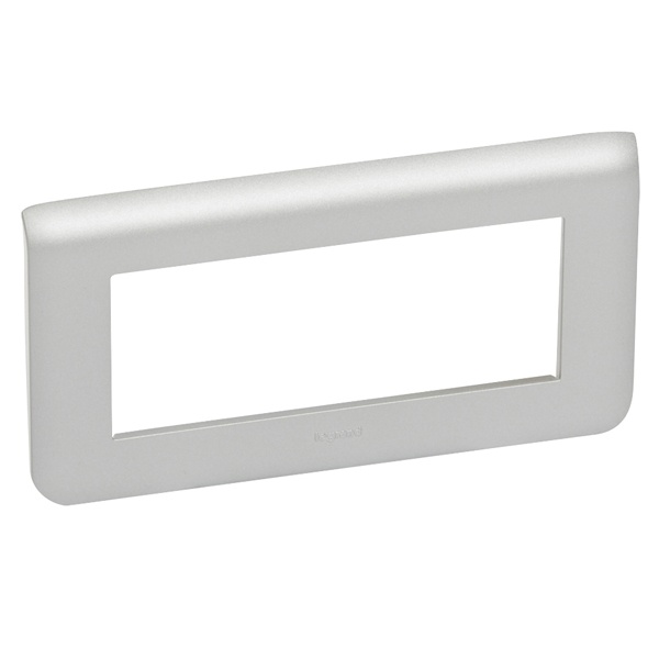 Рамка Legrand Mosaic 5 модулей алюминий New
