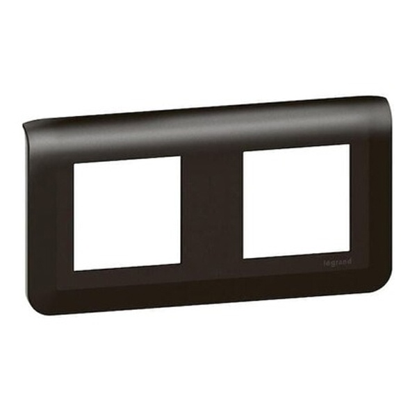Рамка Legrand Mosaic 2х2 модуля матовый черный New