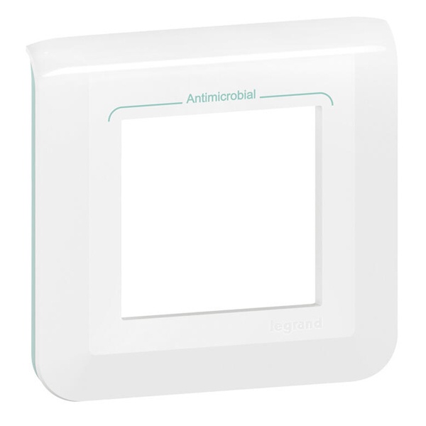 Рамка Legrand Mosaic 2 модуля антимикробная New