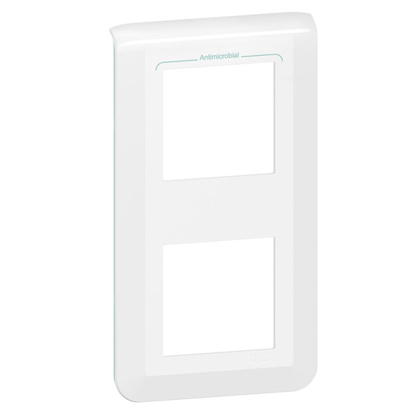 Рамка Legrand Mosaic 2х2 модуля вертикальная антимикробная New