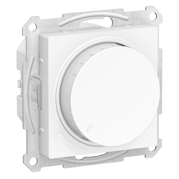 Светорегулятор SE AtlasDesign (диммер) поворотно-нажимной универсальный 400Вт, белый