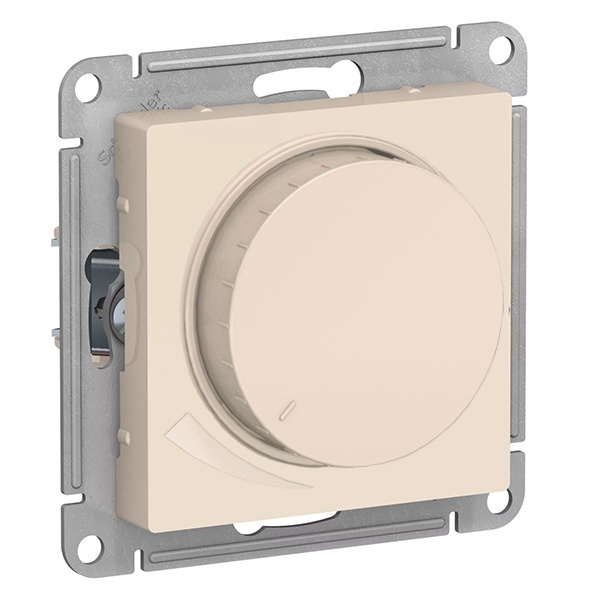 Светорегулятор SE AtlasDesign (диммер) поворотно-нажимной универсальный, 400Вт, беже