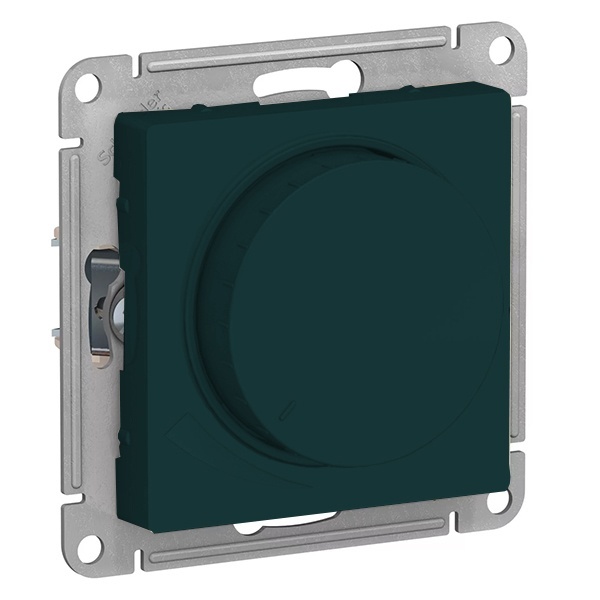 Светорегулятор SE AtlasDesign (диммер) поворотно-нажимной универсальный, 400Вт, изум