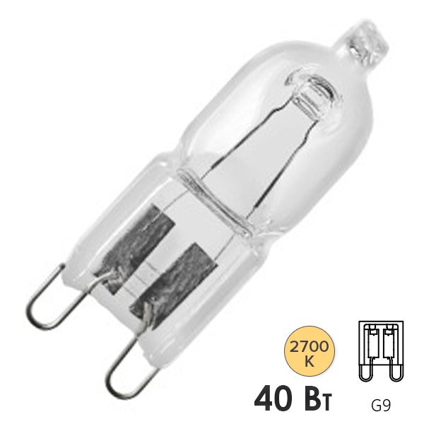 Лампа галогенная Osram 66740 OVEN HALOPIN 40W 230V G9 300°С для духовых шкафов