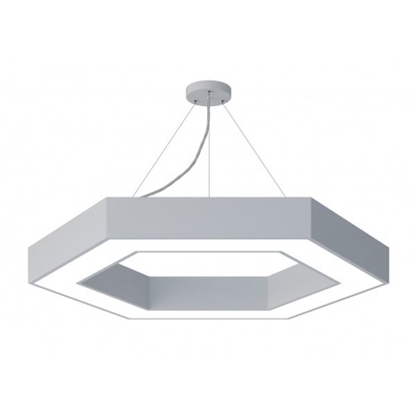Светильник светодиодный Geometria ЭРА Hexagon SPO-124-W-40K-051 51W 4000K 3900Lm IP40 800x800x80