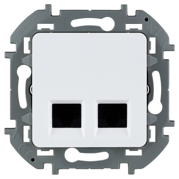 Информационная розетка RJ45 категория 5е UTP 2 выхода Legrand Inspiria белый