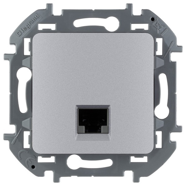 Информационная розетка RJ45 категория 5е UTP 1 выход Legrand Inspiria алюминий