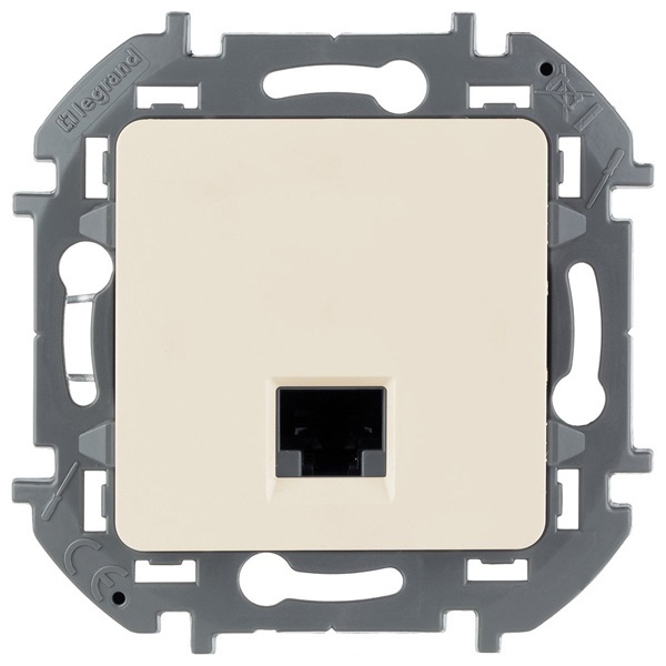 Информационная розетка RJ45 категория 5е UTP 1 выход Legrand Inspiria слоновая кость (бежевый)
