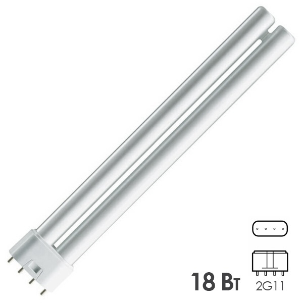 Лампа УФ в ловушки для насекомых LightBest BL 18W 2G11 UVA 368 nm сушка гель лака