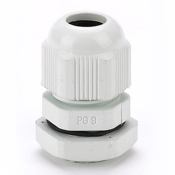 Кабельный ввод DEKraft типа PG 9 диаметр кабеля 4-9мм КВ101-9-IP54 белый
