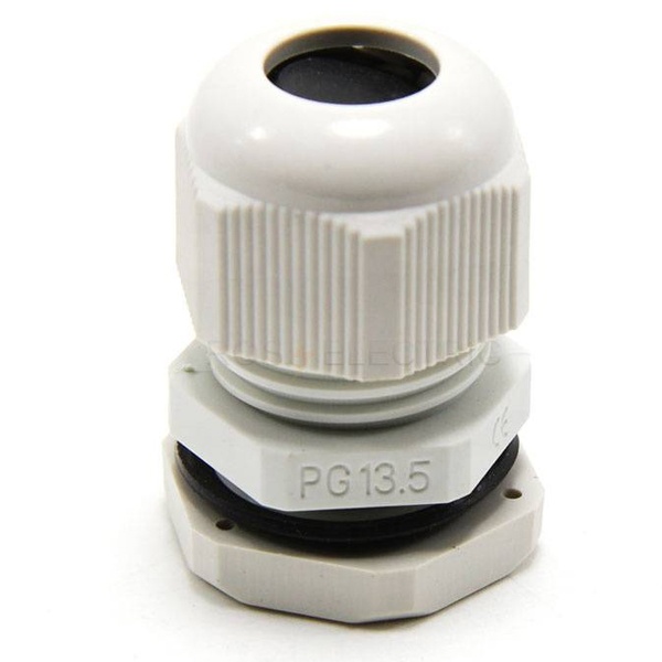 Кабельный ввод DEKraft типа PG 13.5 диаметр кабеля 5-12мм КВ101-13-IP54 белый