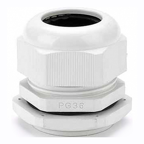 Кабельный ввод DEKraft типа PG 36 диаметр кабеля 23-32мм КВ101-36-IP54 белый