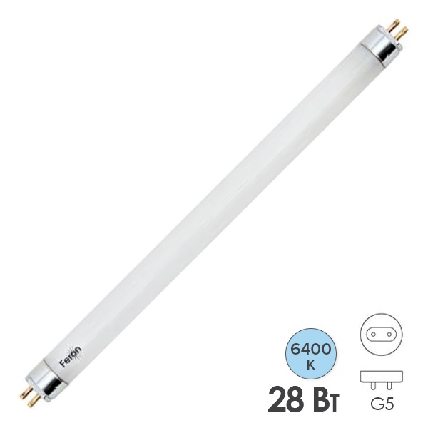 Люминесцентная линейная лампа Feron EST14 T5 G5 28W 6400K 1163mm дневного света