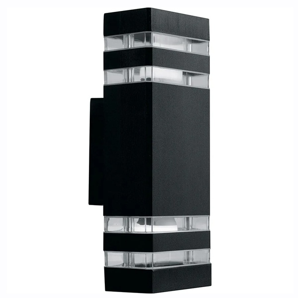 Светильник садово-парковый Feron DH0807, Техно на стену вверх/вниз, E27 230V, черный