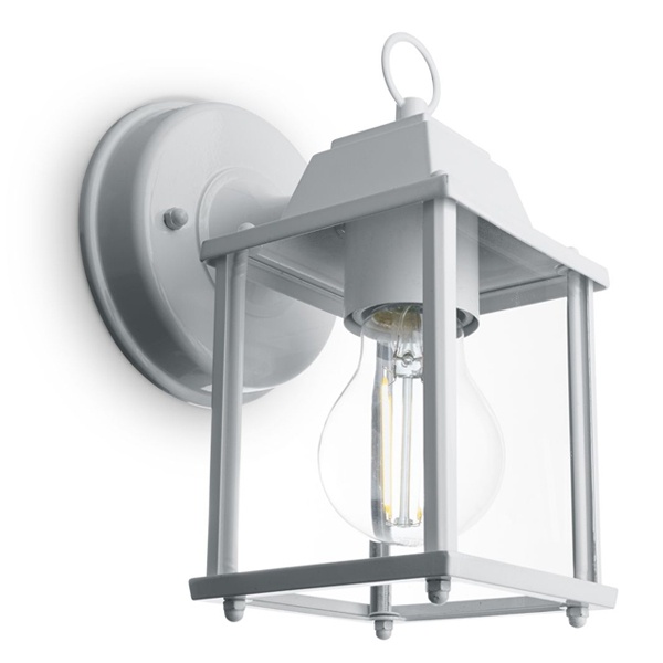 Светильник садово-парковый Санторини Feron PL200 60W E27 230V IP44 на стену вниз белый 155х105х205мм