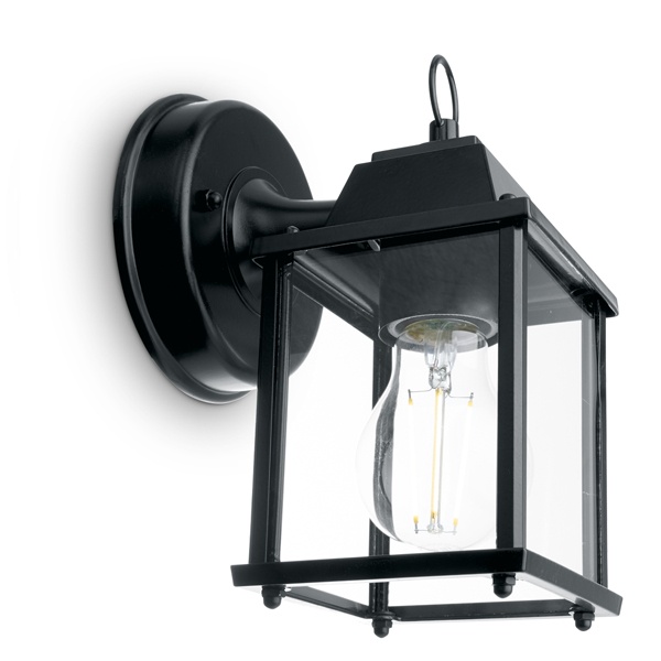 Светильник садово-парковый Санторини Feron PL200 60W 230V E27 IP44 черный 155х105х205мм