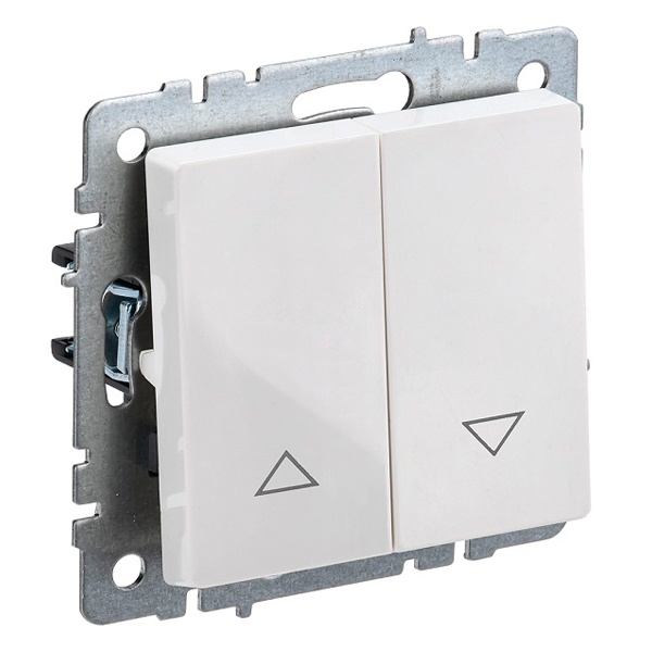 Выключатель жалюзи ИЭК BRITE 10А белый (ВС10-1-5-БрБ)