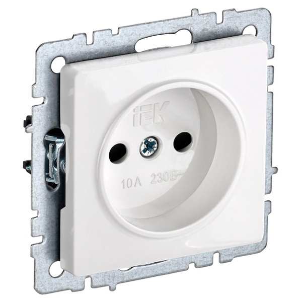 Розетка ИЭК BRITE 2P 10А белый (РС10-1-0-БрБ)