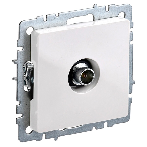 Розетка TV ИЭК BRITE оконечная белый (РТВ11-0-БрБ)