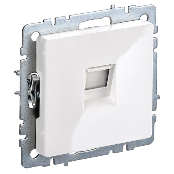 Розетка компьютерная ИЭК BRITE RJ45 кат.5E белый (РК10-БрБ)