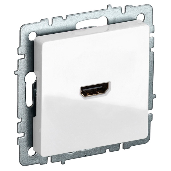 Розетка HDMI ИЭК BRITE белый (РHDMI ИЭК BRITE-0-БрБ)