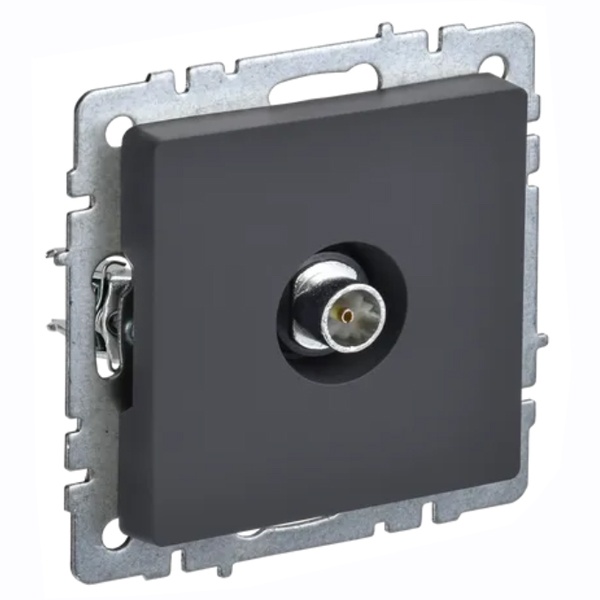 Розетка TV ИЭК BRITE оконечная графит (РТВ11-0-БрГ)