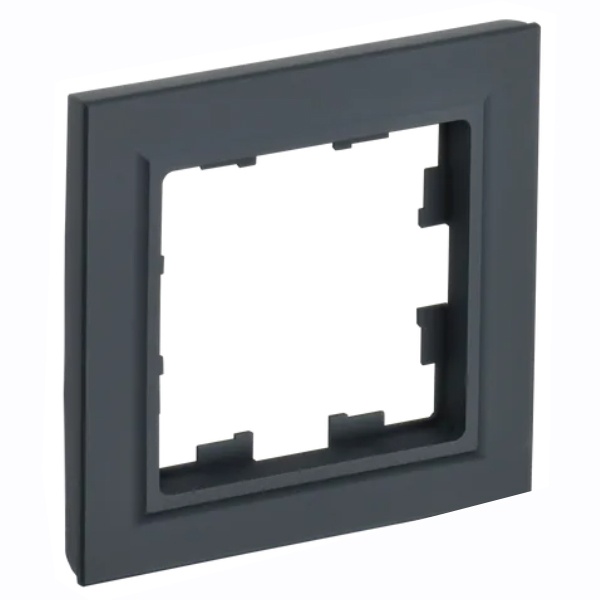 Рамка на 1 пост ИЭК BRITE графит (РУ-1-БрГ)