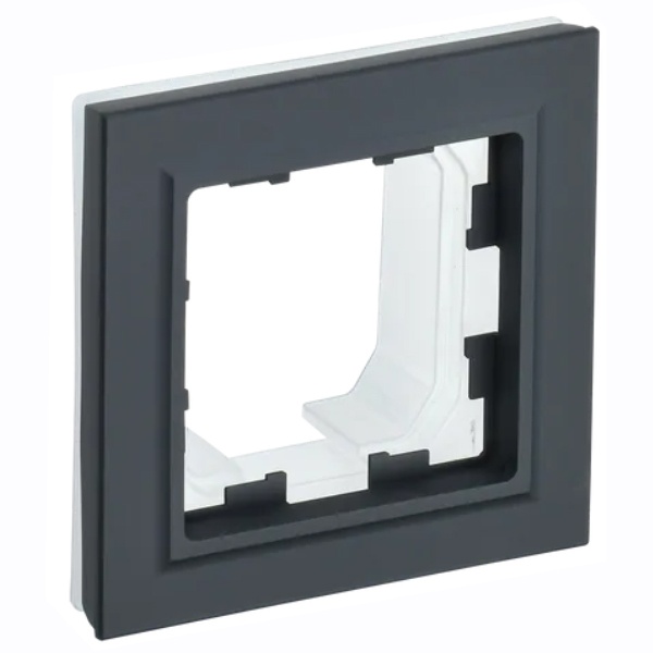 Рамка на 1 пост IP44 ИЭК BRITE графит (РУ-1-БрГ-44)