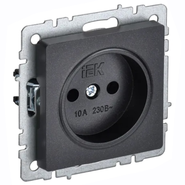 Розетка ИЭК BRITE 2P 10А черный (РС10-1-0-БрЧ)