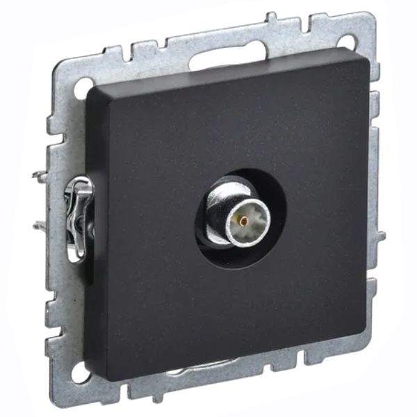 Розетка TV ИЭК BRITE оконечная черный (РТВ11-0-БрЧ)