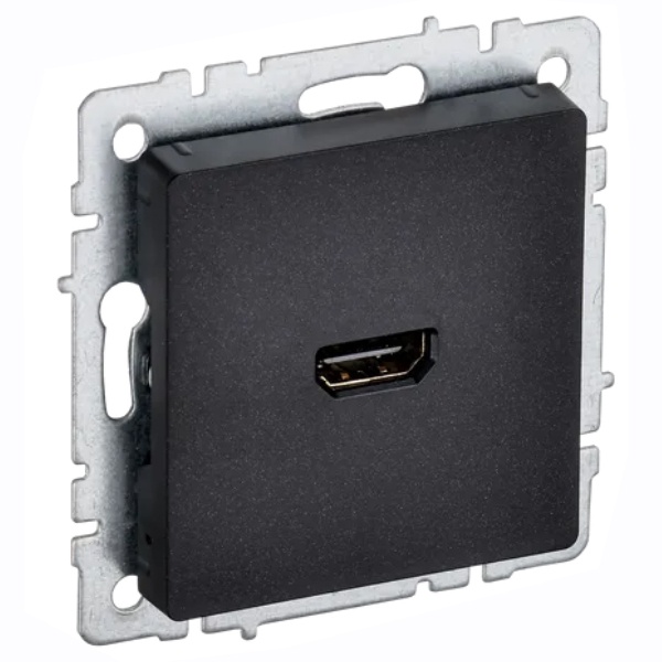 Розетка HDMI ИЭК BRITE черный (РHDMI ИЭК BRITE-0-БрЧ)