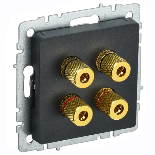 Аудиорозетка ИЭК BRITE черный (РА10-БрЧ)