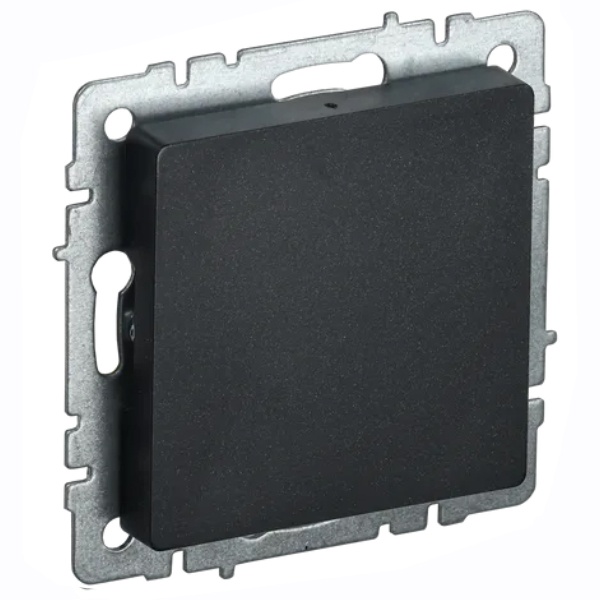 Заглушка с суппортом ИЭК BRITE черный (МЗ10-БрЧ)