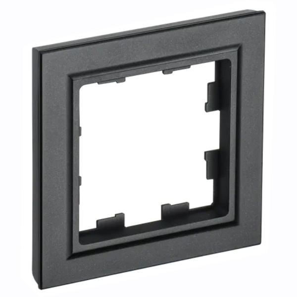Рамка на 1 пост ИЭК BRITE черный (РУ-1-БрЧ)