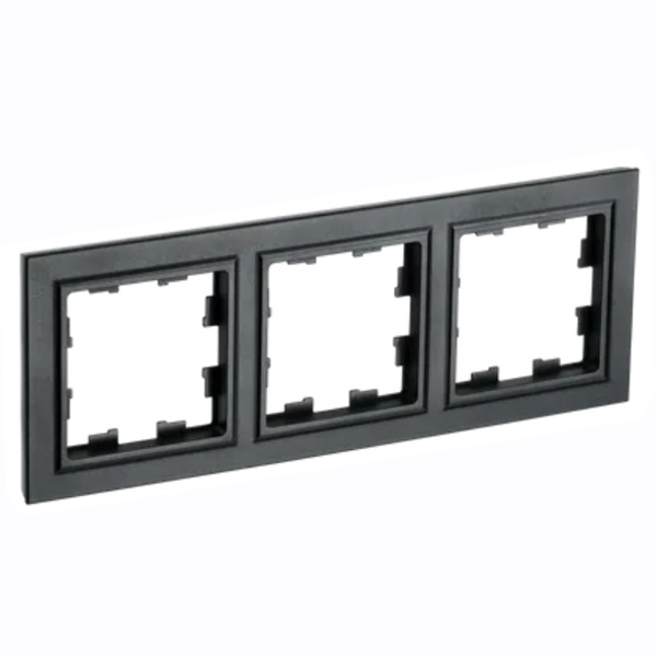 Рамка на 3 поста ИЭК BRITE черный (РУ-3-БрЧ)