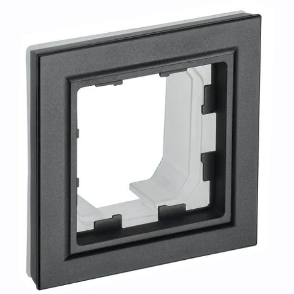 Рамка на 1 пост IP44 ИЭК BRITE черный (РУ-1-БрЧ-44)