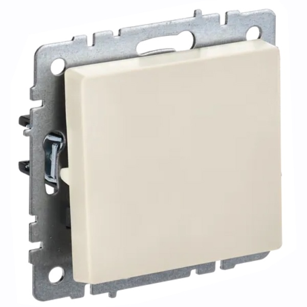 Выключатель 1-клавишный ИЭК BRITE 10А бежевый (ВС10-1-0-БрКр)