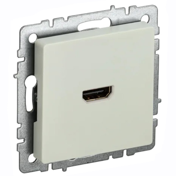 Розетка HDMI ИЭК BRITE бежевый (РHDMI ИЭК BRITE-0-БрКр)