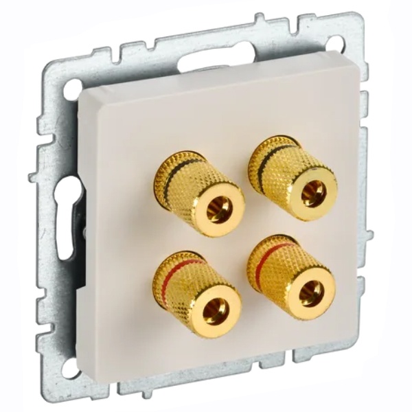 Аудиорозетка ИЭК BRITE бежевый (РА10-БрКр)