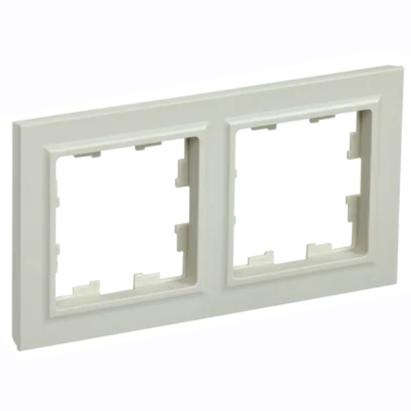 Рамка на 2 поста ИЭК BRITE бежевый (РУ-2-БрКр)