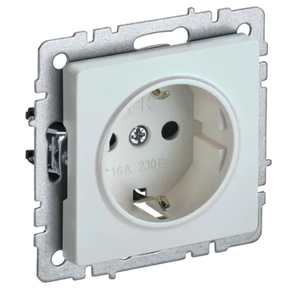 Розетка ИЭК BRITE 2P+E Schuko 16А жемчуг (РС11-1-0-БрЖ)