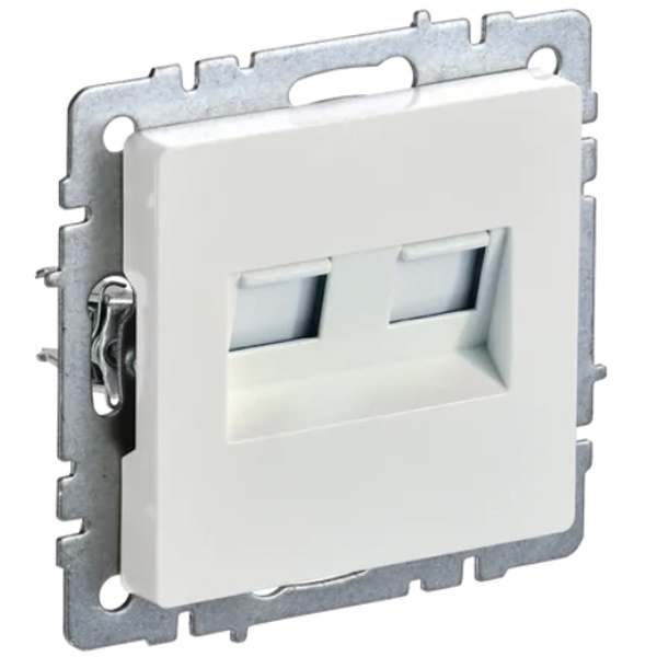 Розетка компьютерная двойная ИЭК BRITE RJ45 кат.5E жемчуг (РК10-2-БрЖ)